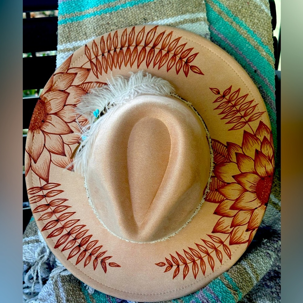 Bohemian Custom Burned Rancher Hat